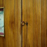 Bamboo wardrobe with illustrations, Italy, 1950