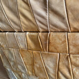 Banc pouf coffre en cuir patchwork  De Sède