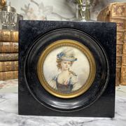 Small 19th century frame, portrait of Madame de Montferrand, late 18th century style