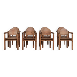 Pine Mid-Century Arm Dining Chairs attr. to Rainer Daumiller (8)
