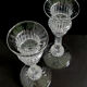 Pair of glass torch candlesticks