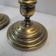Paire de bougeoirs anciens en laiton