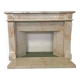 Louis XVI Style Fireplace In Pink Veined Marble XX Century