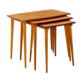 Teak side tables, Sweden, 1950