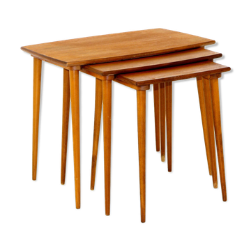 Teak side tables, Sweden, 1950