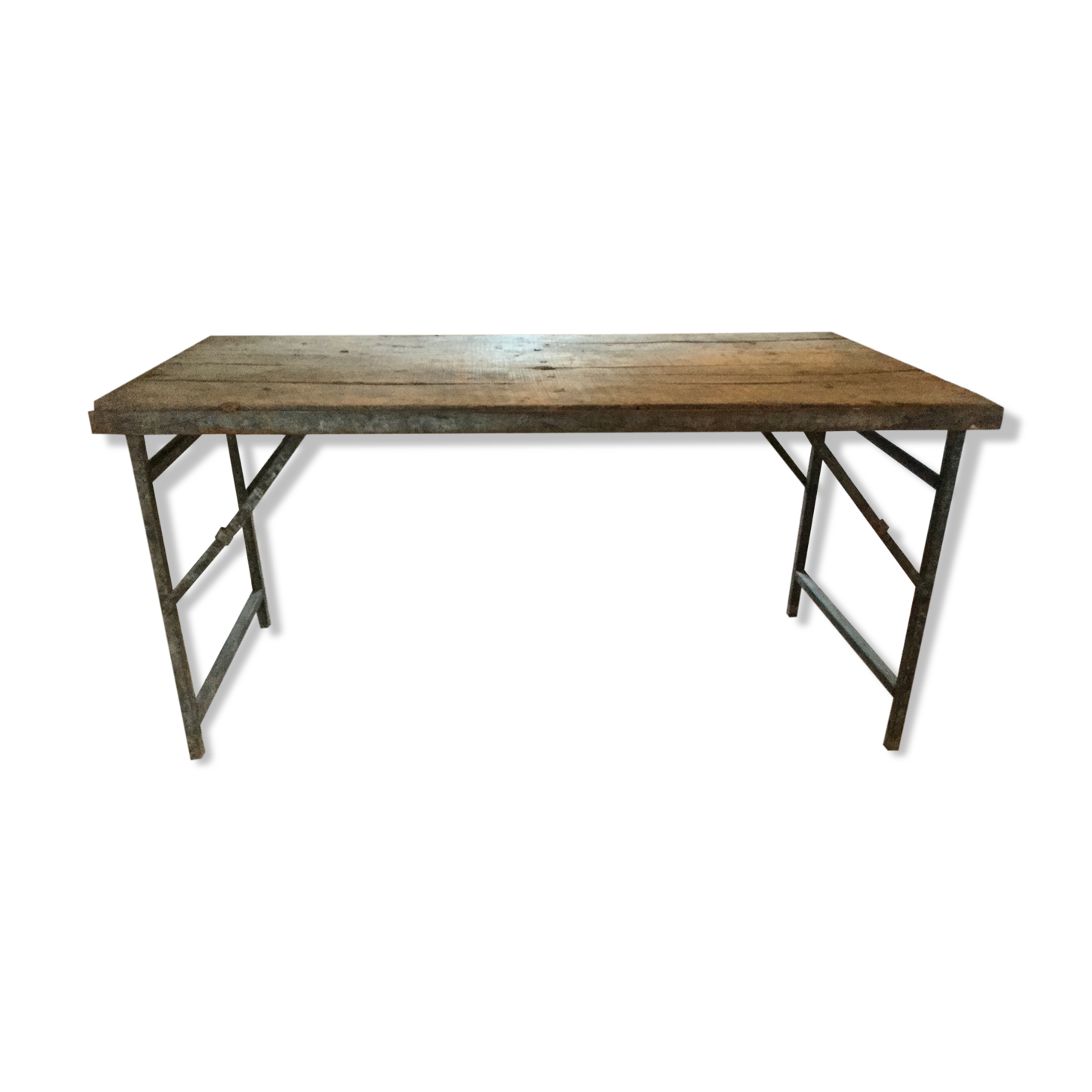 Iron and old wood table