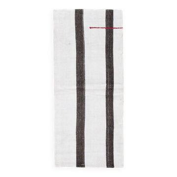 Tapis de couloir kilim turc blanc et marron