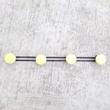 60s yellow wall coat rack 4 pieces
