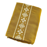 Nappe motif Basque, moutarde