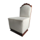 Charming decorative arts period armchair in solid walnut