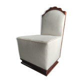 Charming decorative arts period armchair in solid walnut