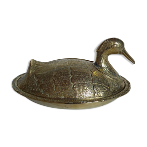Boîte canard en laiton massif