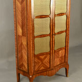 Showcase library mesh marquetée louis xv