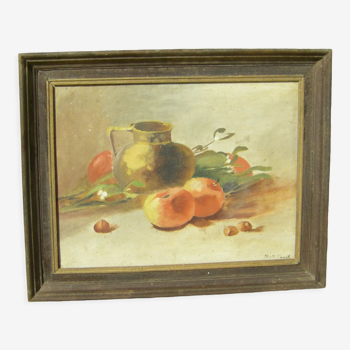 Peinture à l'huile nature morte