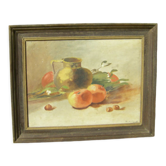 Peinture à l'huile nature morte