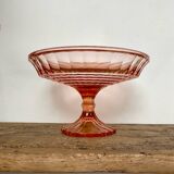 Coupe , compotier verre rose