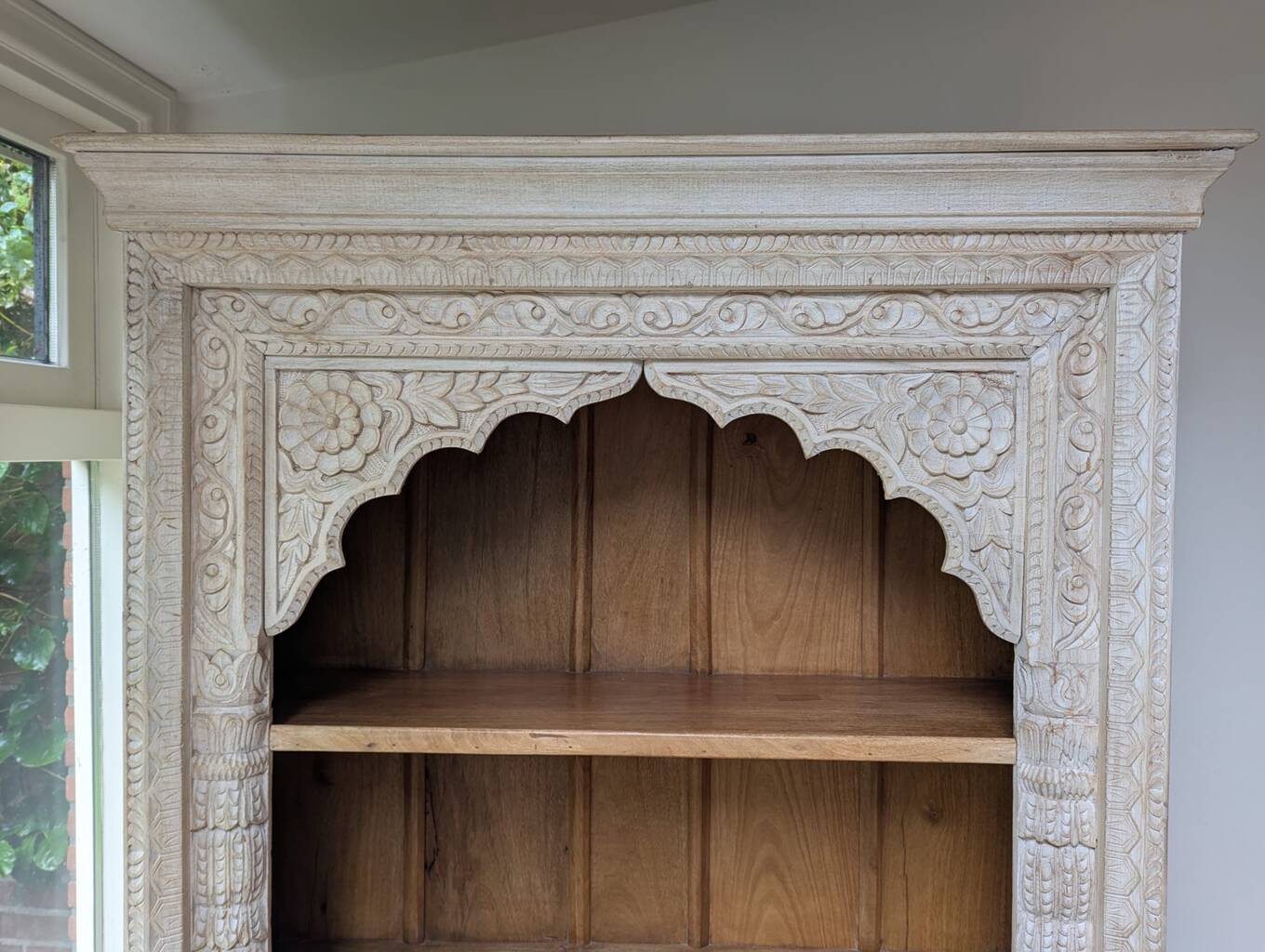 White Indian bookcase