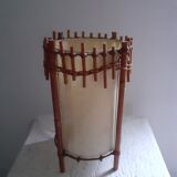 Lampe rotin Louis Sognot design 50's 60's
