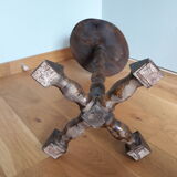 Rustic plant-holder harness in turned solid wood