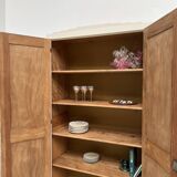Restored 1930 art deco wardrobe, pure linen color