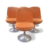 Set of six space-age swivel chairs