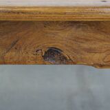 Table à manger ancienne du XVIIIe siècle en chêne avec 2 tiroirs