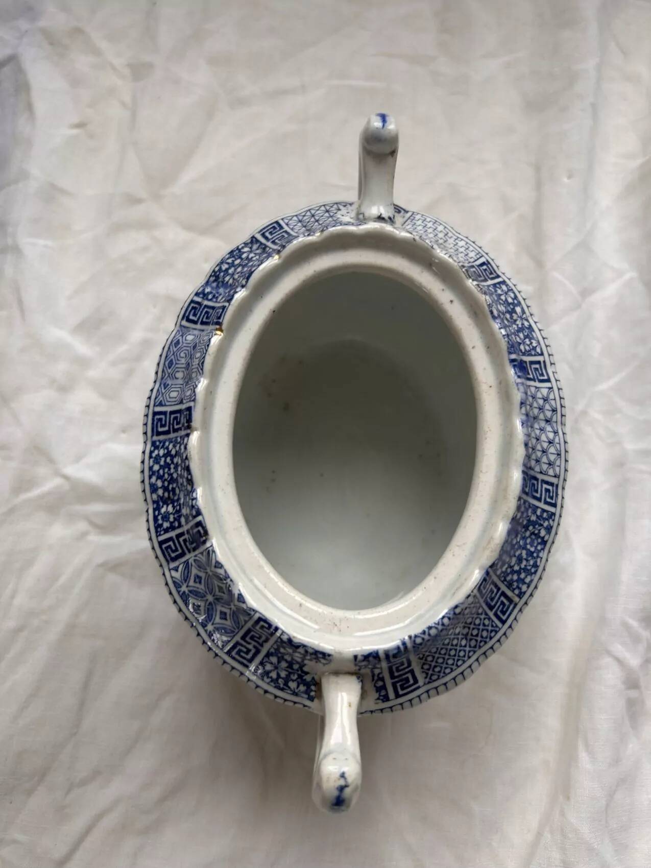 Antique tea service KG Lunéville late 19th century – Antique decoration – French earthenware