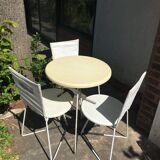 Table d'extérieur et chaises design années 60