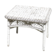Table basse de jardin rotin vintage