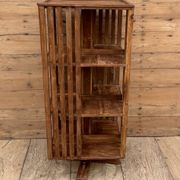 rotating library in Burmese teak