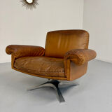 Vintage DE SEDE DS-31 brown leather armchair from the 1970s