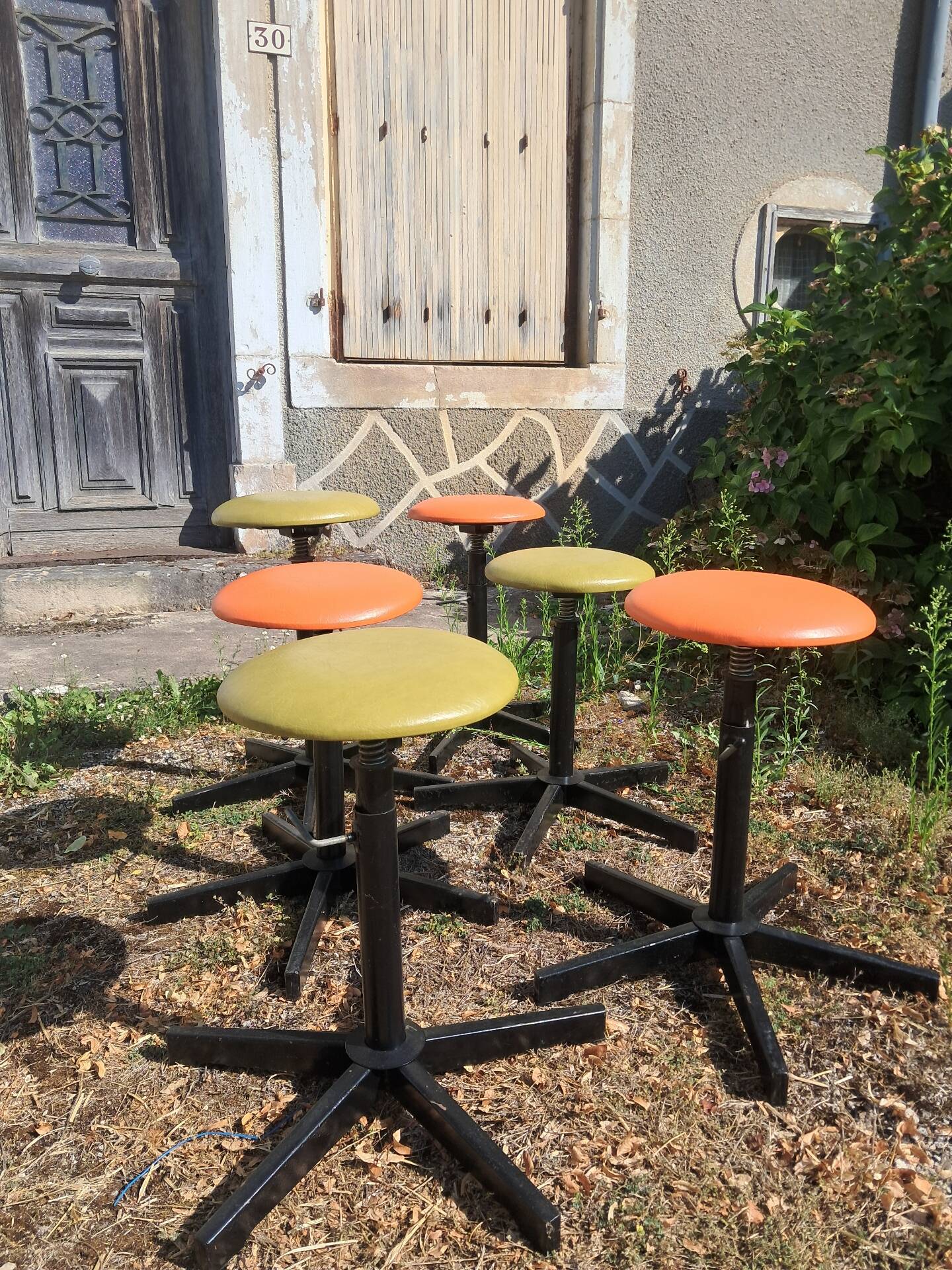 Adjustable stools from the 70s