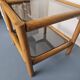 Glass and rattan table