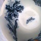 Ramekin in earthenware with decoration of flowers, butterflies and birds