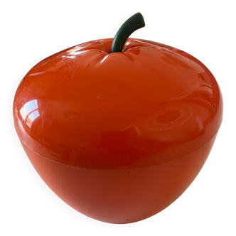 Seau à glaçons orange années 70