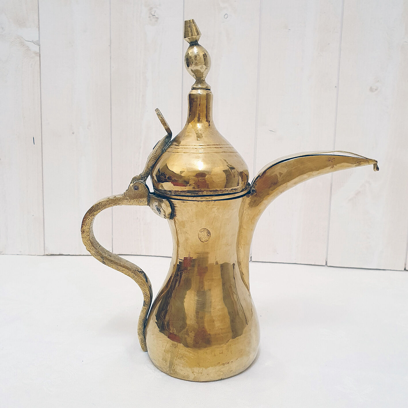 Oriental brass teapot