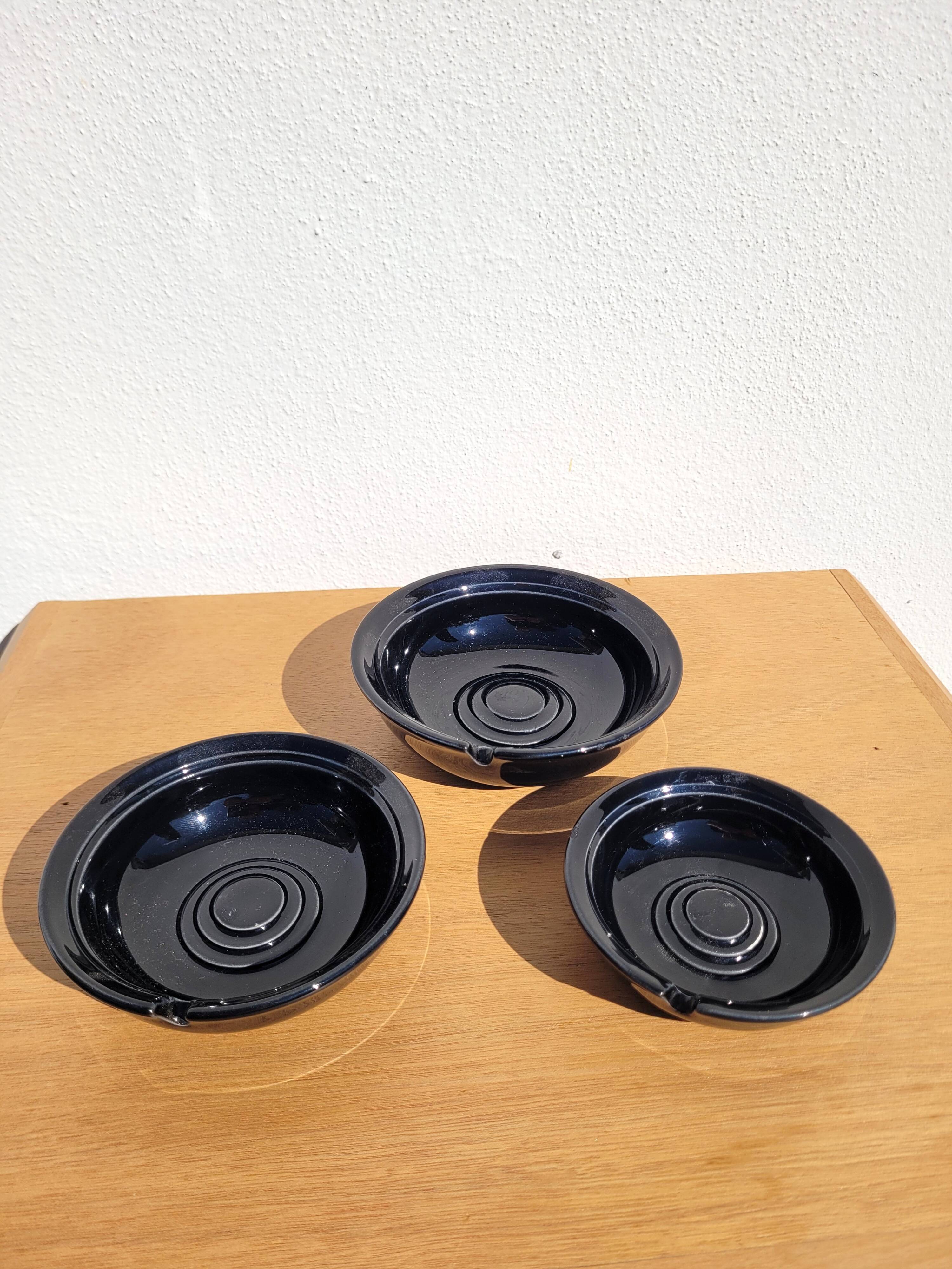 Cendriers gigognes par Franco Pozzi vers 1970