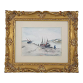 "Boats at low tide" by Abillet