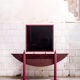 Console with postmodern mirror by Saporiti Italia, 80s