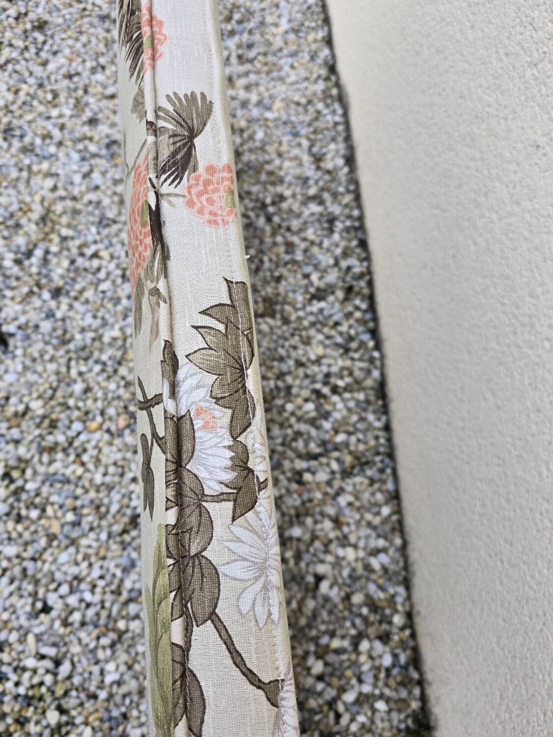 Vintage fabric headboard
