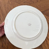 Sarreguemines rustic plate with floral pattern