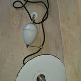 Black and white enamelled metal suspension