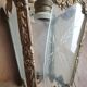 Small chandelier / lantern in bronze with etched glass - Louis XV style