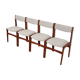 Ensemble de quatre chaises en teck, design danois, années 1970, production: Danemark