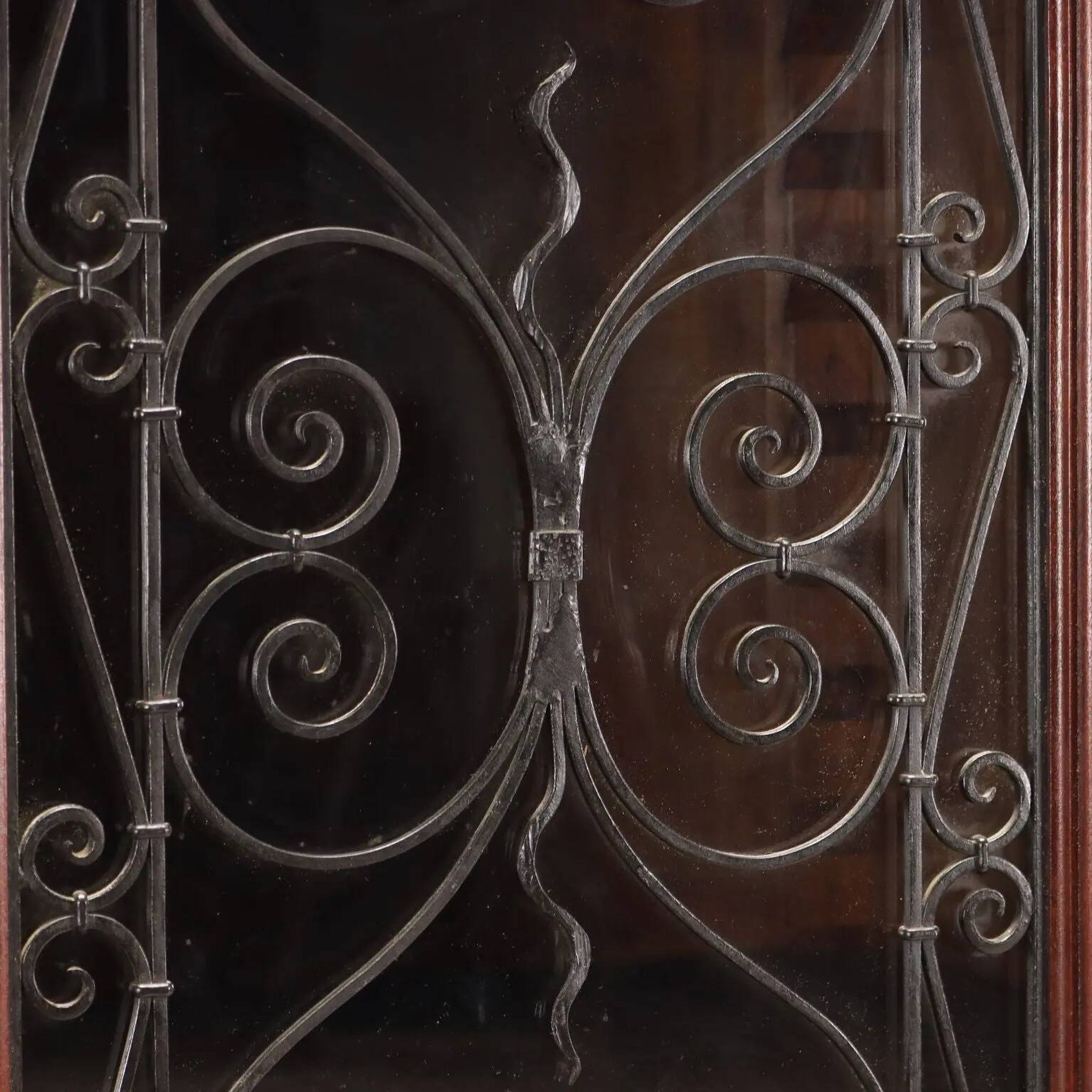 Old library in neo-Renaissance style made of walnut, 20th century.