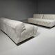 Canapé modulable Fiandra en tissu à carreaux crème par Vico Magistretti pour Cassina