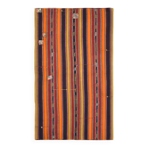 Tapis vintage turc Oushak fait main en laine et coton orange, années 1970