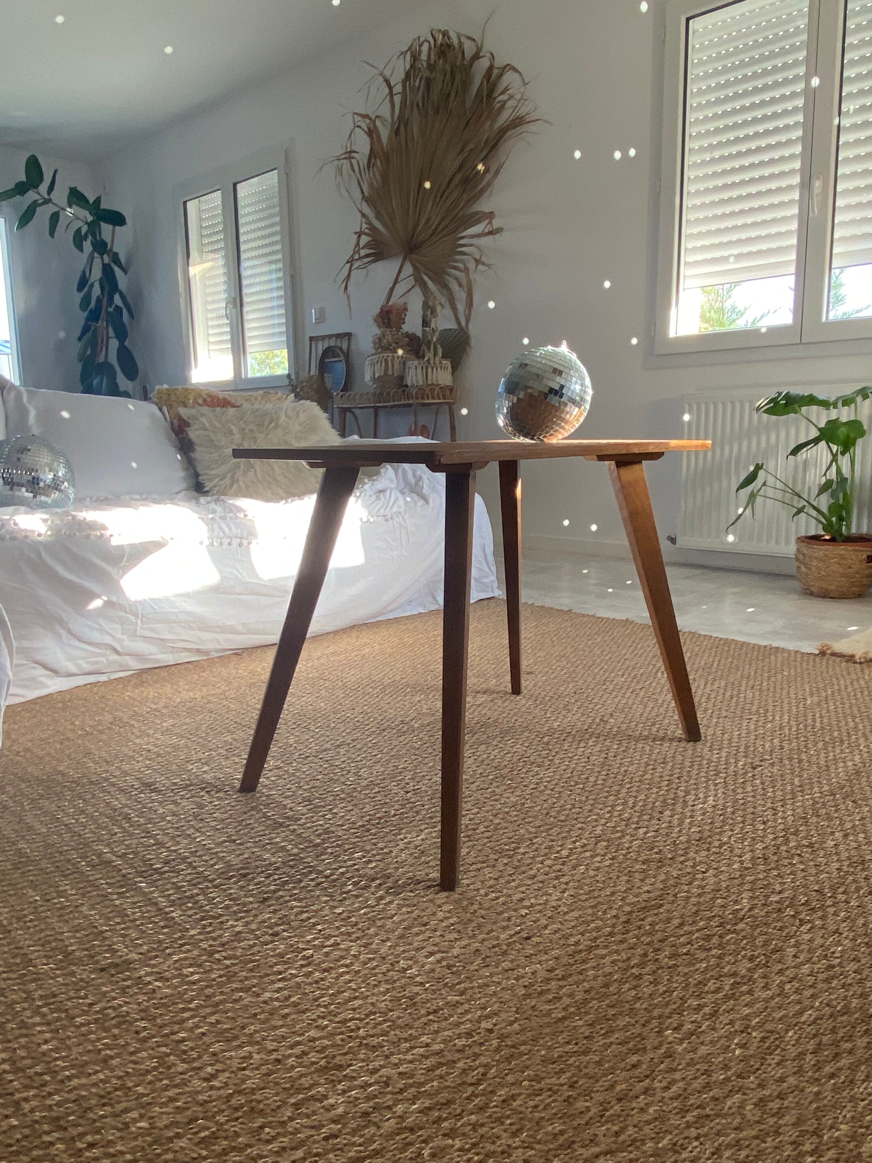 Compass leg coffee table