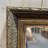 Miroir en bois doré de style Empire