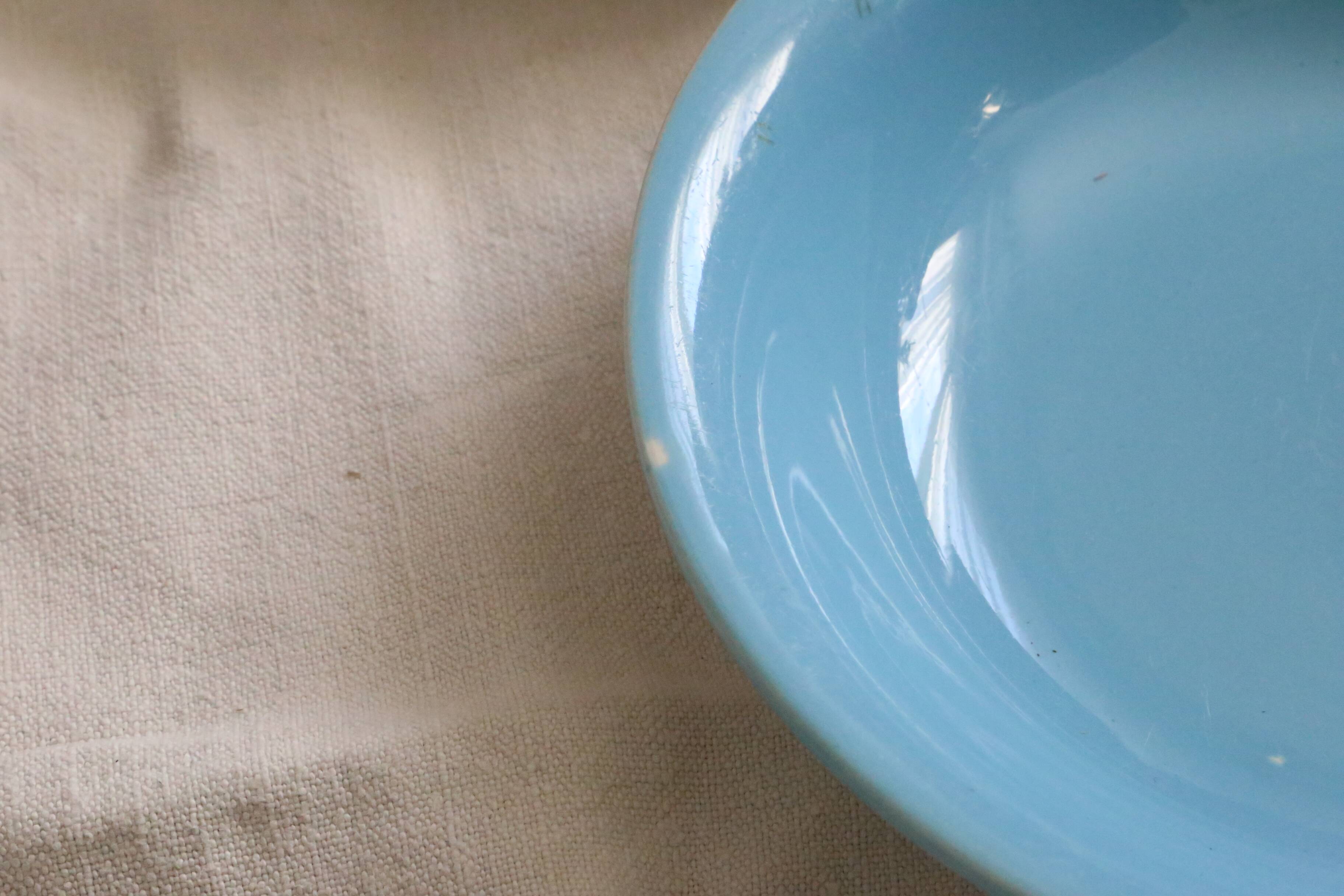 Set de 4 assiettes calottes / creuses en céramique, BOCH, vintage